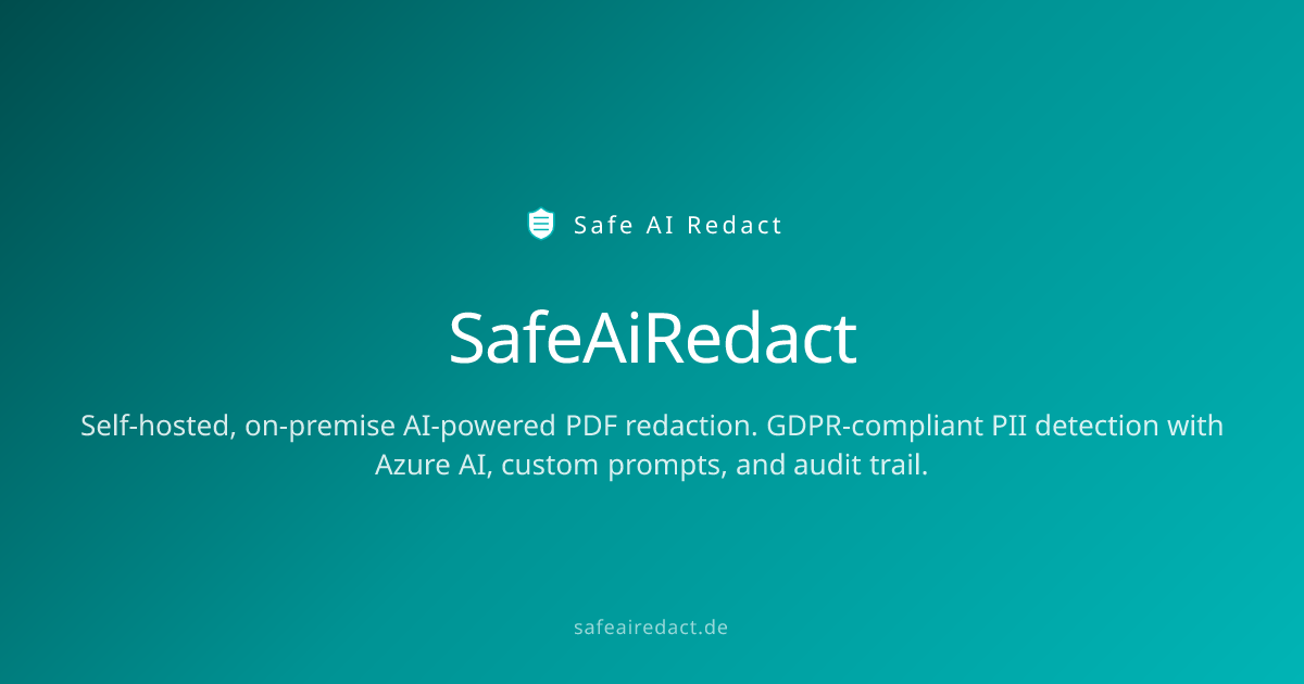 Safe AI Redact